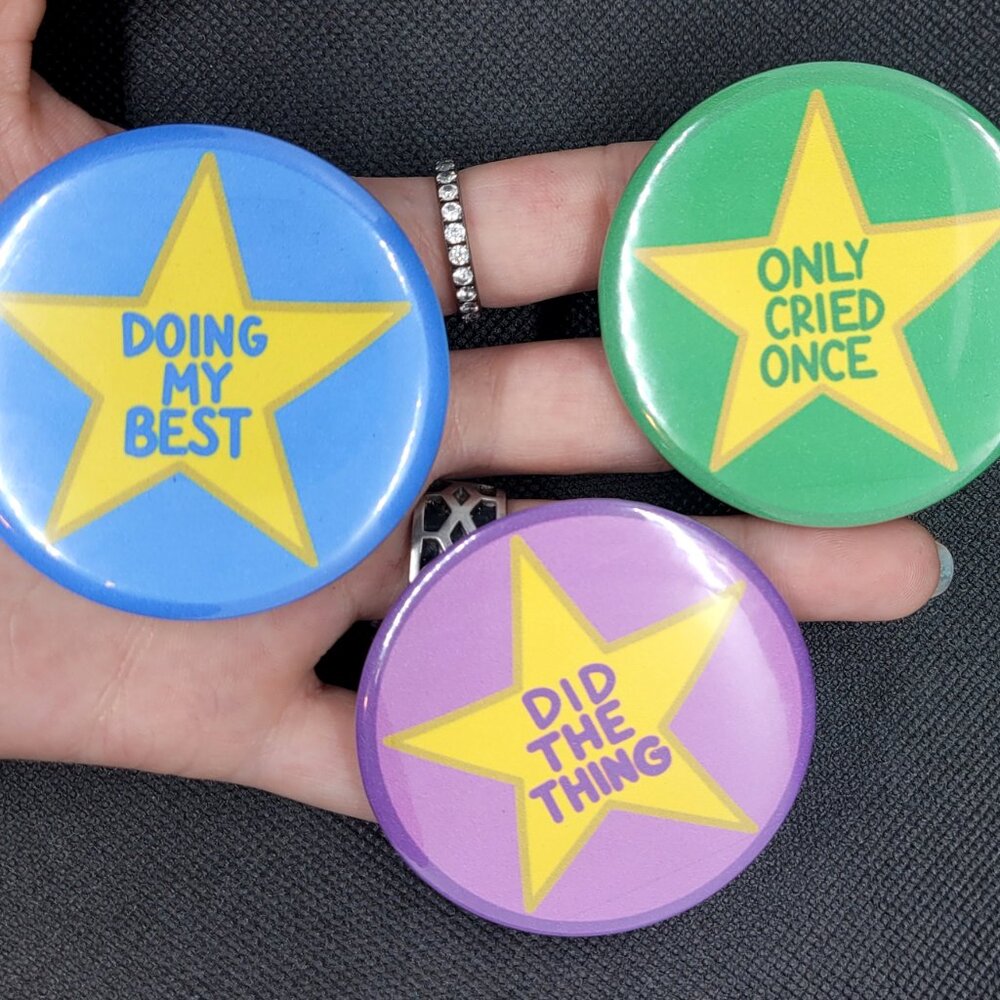 Sarcastic Stars Pinback Button Set 1 - Picture 2 of 16